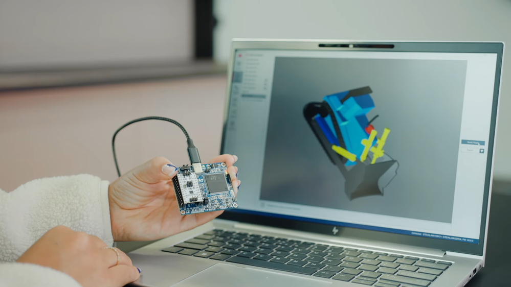 Figure 15: Sensor Fusion Low Power (SFLP) with STEVAL-MKI109D, STEVAL-MKI227KA and MEMS Studio