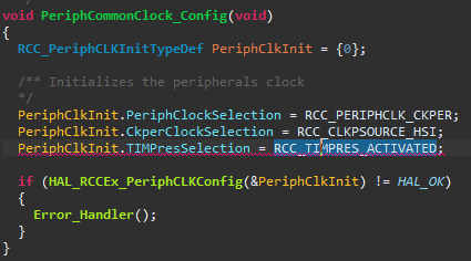 PeriphCommonClock_Config