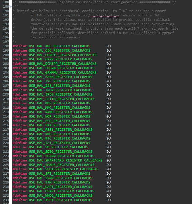 3. Register callback feature configuratio