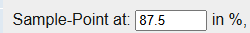 Figure 16. Sample point is already set to 87.5%