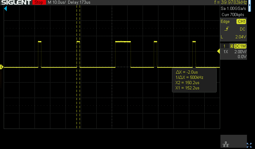 Solved: generate one 10-microsecond pulse followed by fift ...
