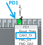 Figure 7. Setting PD1 as CAN1_Tx pin