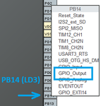 Figure 12. PB14 for LED3 configuration