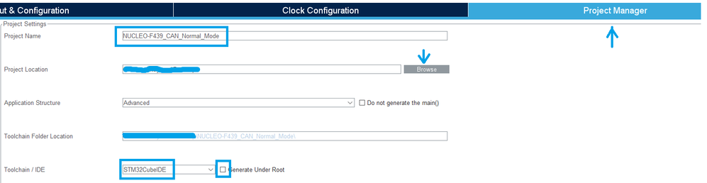 Figure 14. Configuring the project