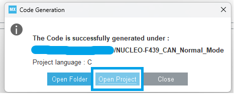 Figure 16. Open the project