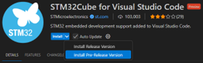 To install it, select: Install pre-release version