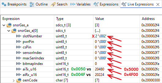 STM32CubeIDE Live Expressions - 1 - Array - Element 0.png