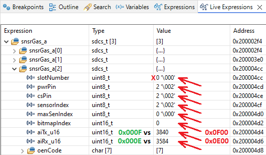STM32CubeIDE Live Expressions - 3 - Array - Element 2.png