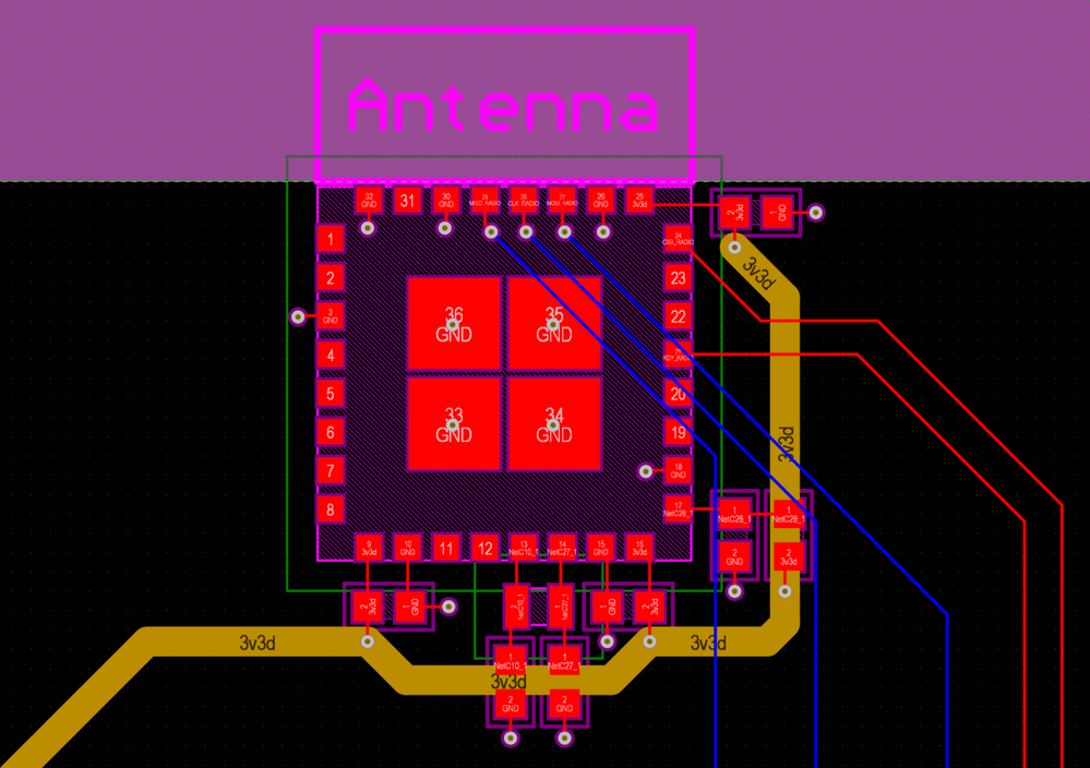 Wireless SoC PCB routing