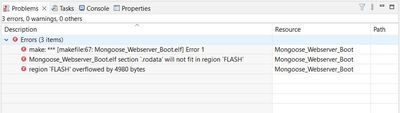 Build fail while Falsh memory set 64KB.JPG