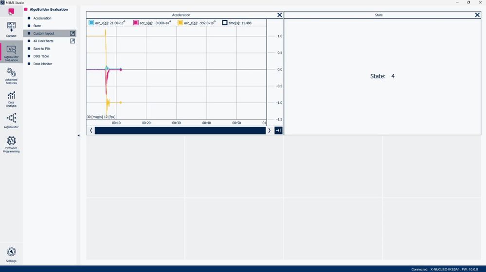 Figure 17: MEMS Studio - AlgoBuilder Evaluation - The package is not in an upright position