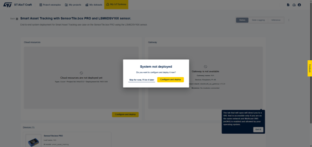 Figure 2: ST AIoT Craft – My IoT Systems, View Details