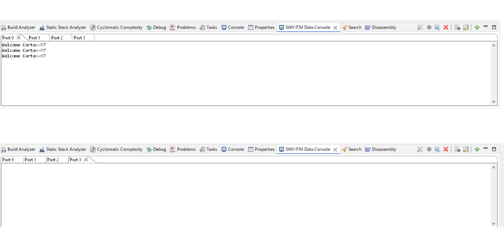 ITM Data Console Port0 and Port3