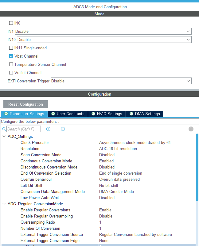ADC3 configuration