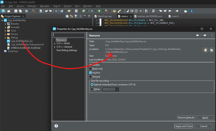 ioc-File in product tree and storage location