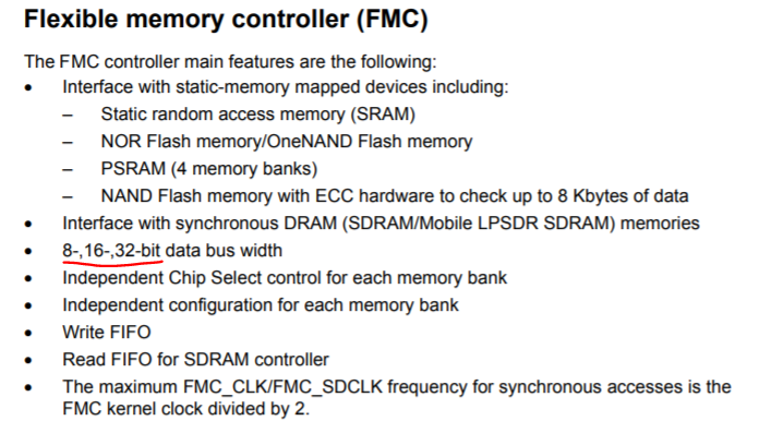 Solved: SDRAM 32bit Bus Can't Be Selected For STM32H7 ...