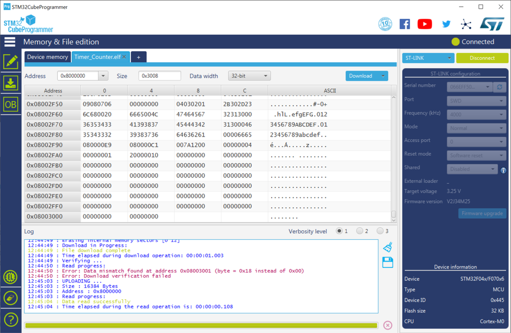 Solved: [BUG] STM32CubeProgrammer "Error: Download Verifi ...