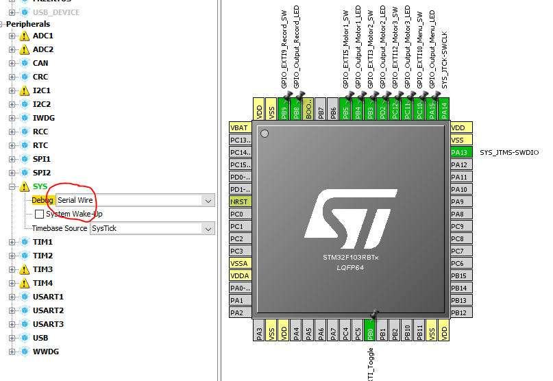 STM32F103 External Switch Interrupt Problem - STMicroelectronics Community