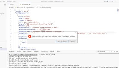 stm32 vscode extension debugging error.PNG