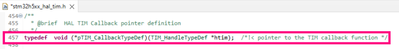 Figure 10 – TIM Callback structure. Source: Author’s screenshot.