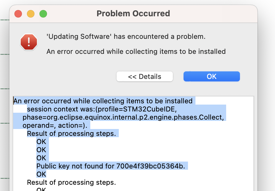 STM32 Cube IDE Update Not Working - STMicroelectronics Community