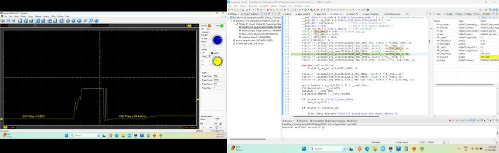 This is the status of MISO pin. In this screenshot i am reading the register which i have written but i am getting different value on reading