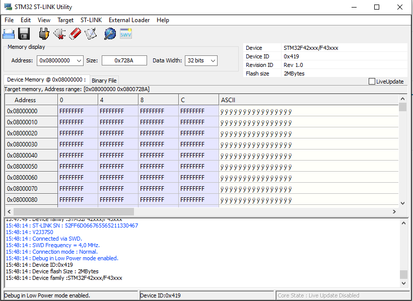 Программа tm. Stm32 St-link Utility. Option bytes в St link Utility. St link Utility ярлык. St link Firmware update Error