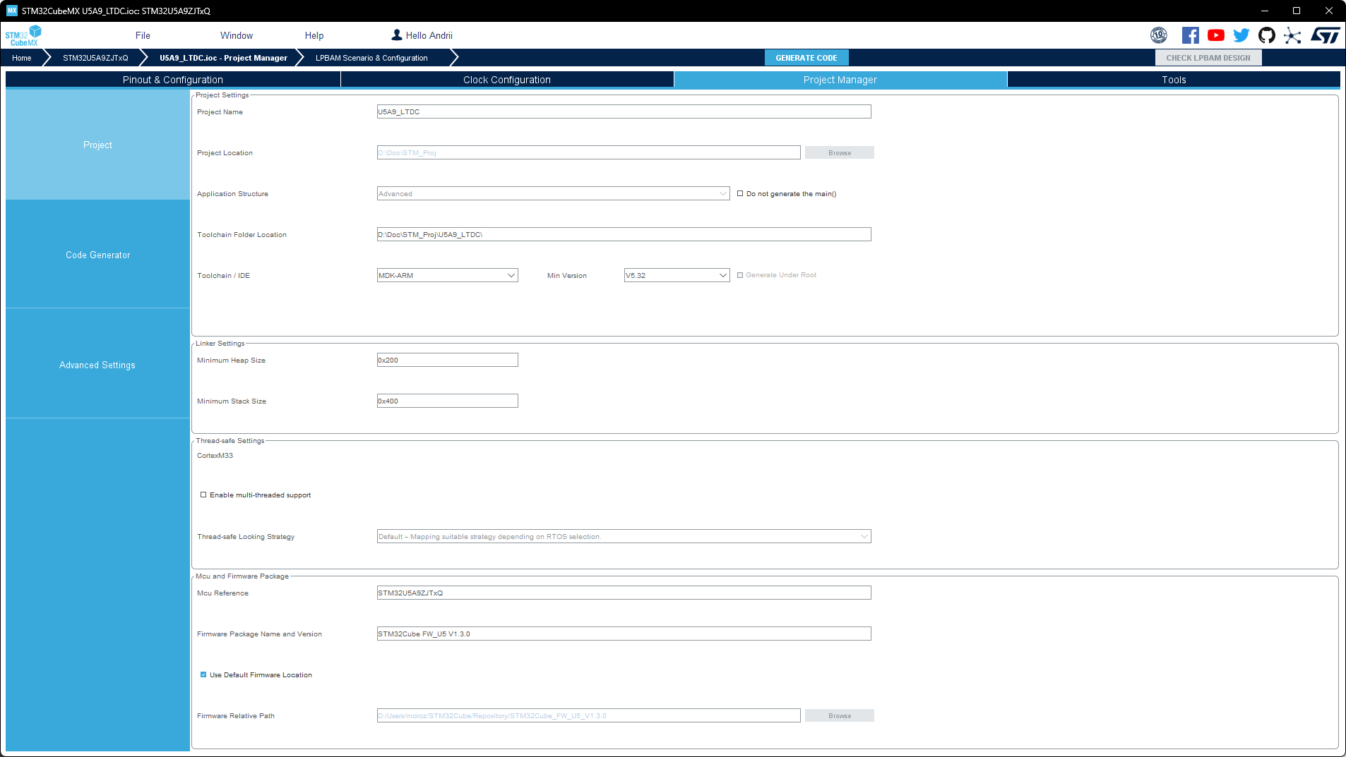 Solved: Incorrect MCU is specified when generating a proje