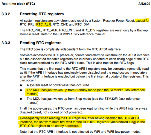 Fixing RTC write issues