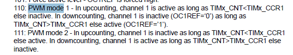 Pwm mode 2 question - STMicroelectronics Community