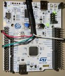 Figure 3: USB to TTL translator connected to the Nucleo board.
