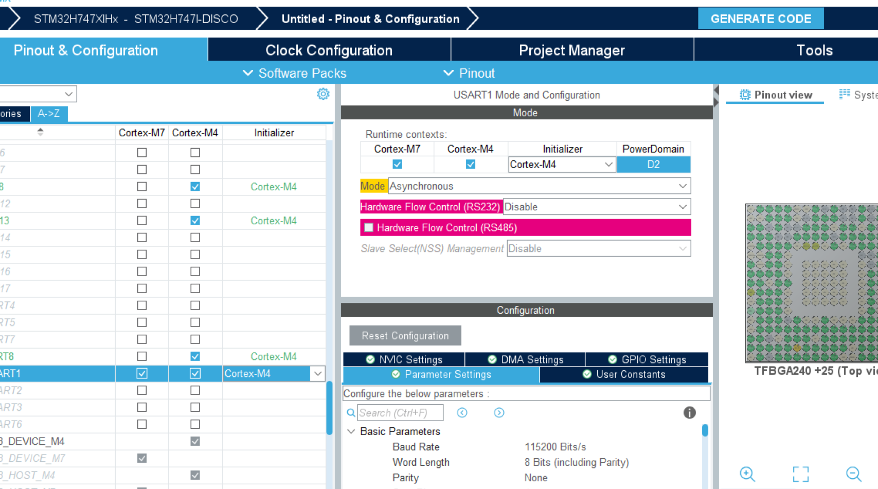 About the M7 and M4 core switching in STM32H747i-D ...