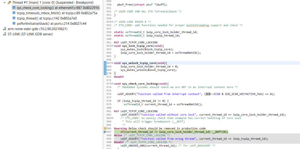 STM32H753 Ethernet using FreeRTOS and lwIP - conti ...