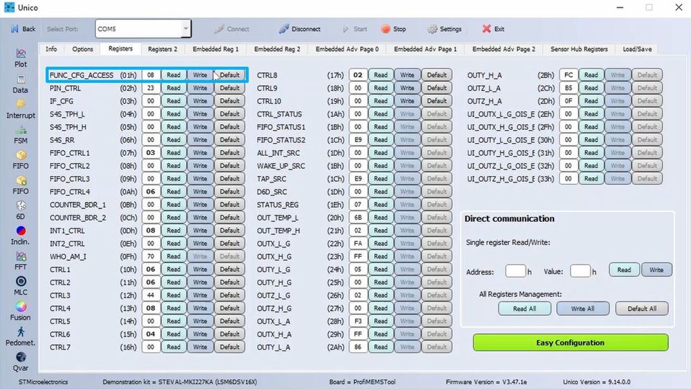 Unico-GUI: Enable the ASC feature