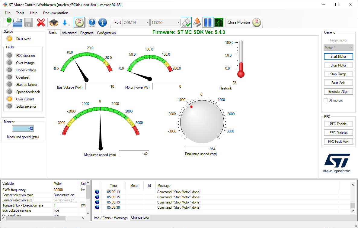 PMSM + Controller+Power board, 