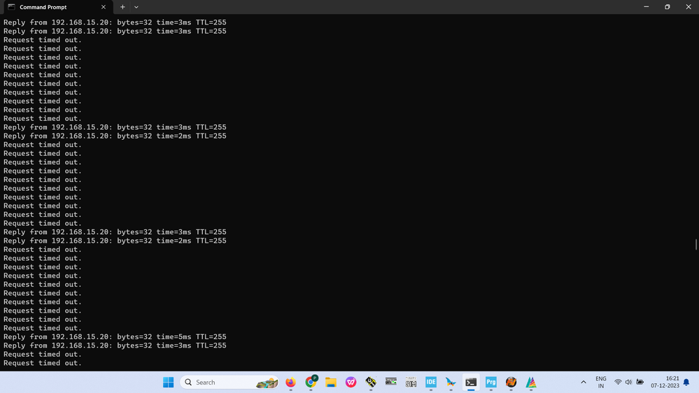 Server IP Ping test