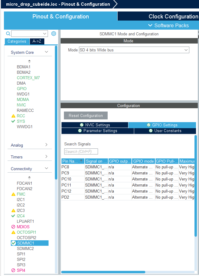 microSD is not working STM32H7B3IDK with TouchGFX STMicroelectronics