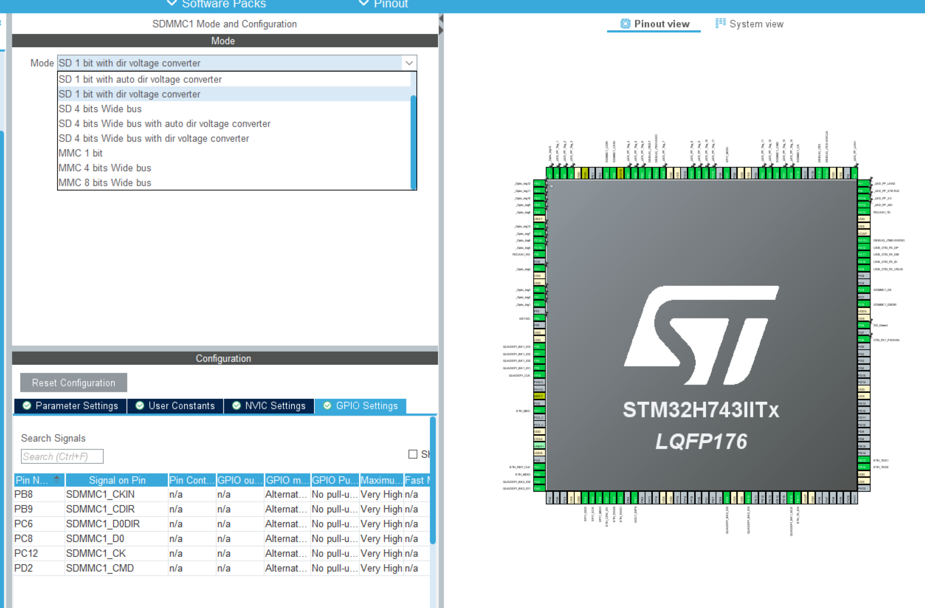 Re: Connecting SD CARD to STM32H743 without level translator