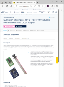 STEVAL-MKI231KA: evaluation kit composed by STHS34PF80 industrial board and standard DIL24 adapter