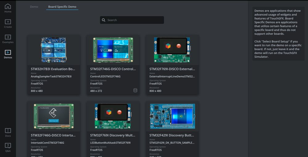 Board Specific Demos