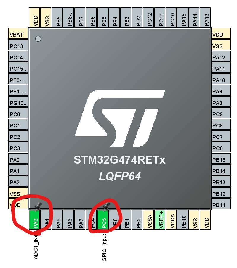 Solved: STM32G474RE PA3/PC5 pin. - STMicroelectronics Community