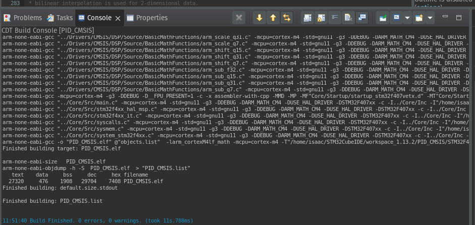 Compilation error while integrating DSP library - STMicroelectronics ...