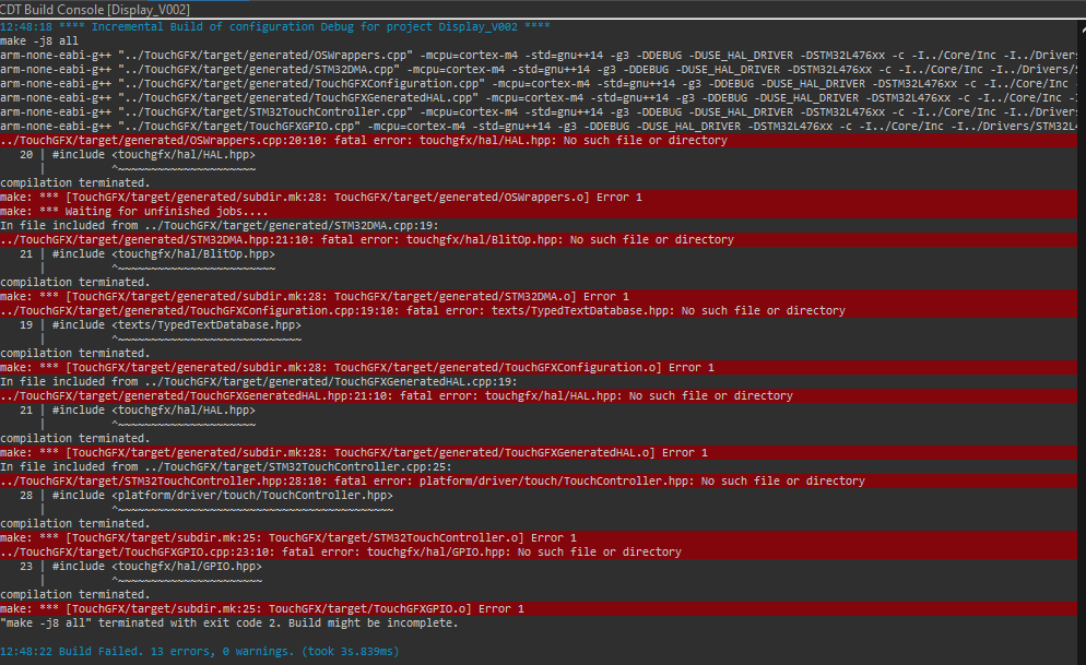 Solved: Error "No Such File Or Directory" - STMicroelectronics Community