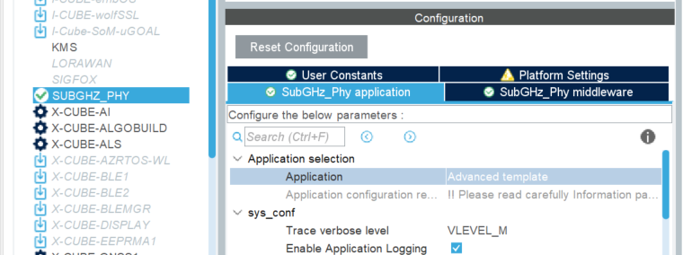 Solved: How to configure the SubGhz parameters in Middlewa ...