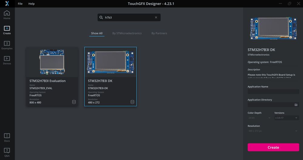 STM32H7B3I-DK Board Setup