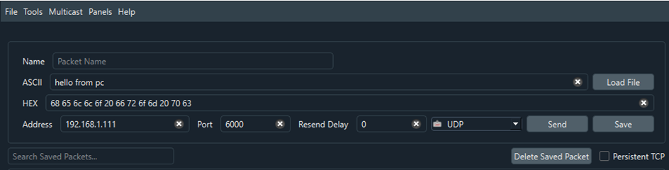 Echotool configuration