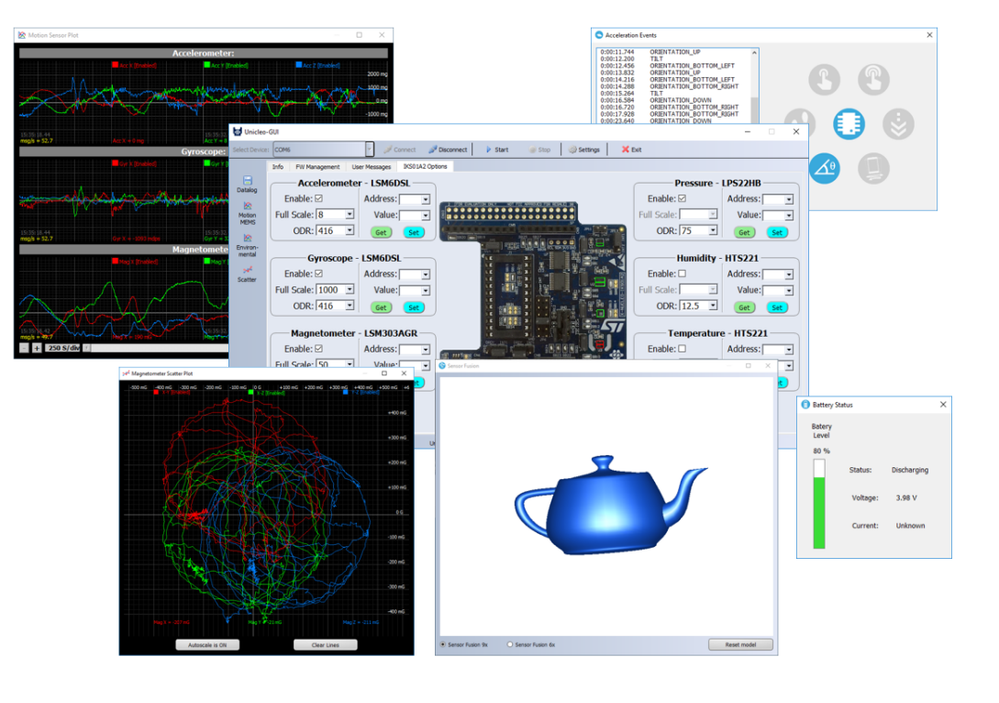 Unicleo-GUI graphical user interface