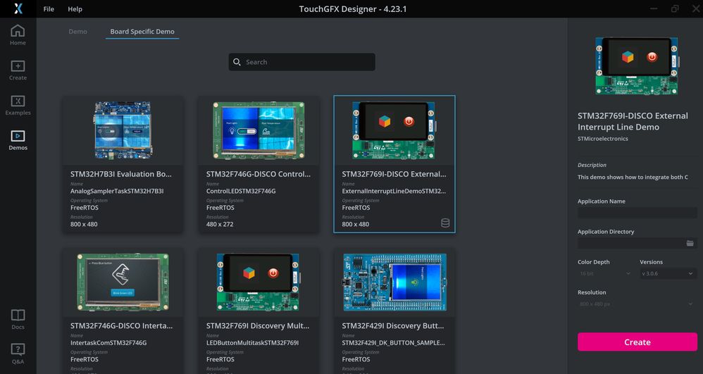 Board Specific Demos