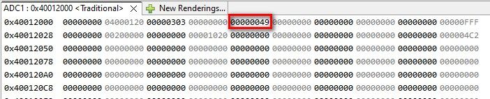 ADC1 offset 0x10 set to 0x49 (i.e. all three channels are configured for '1')