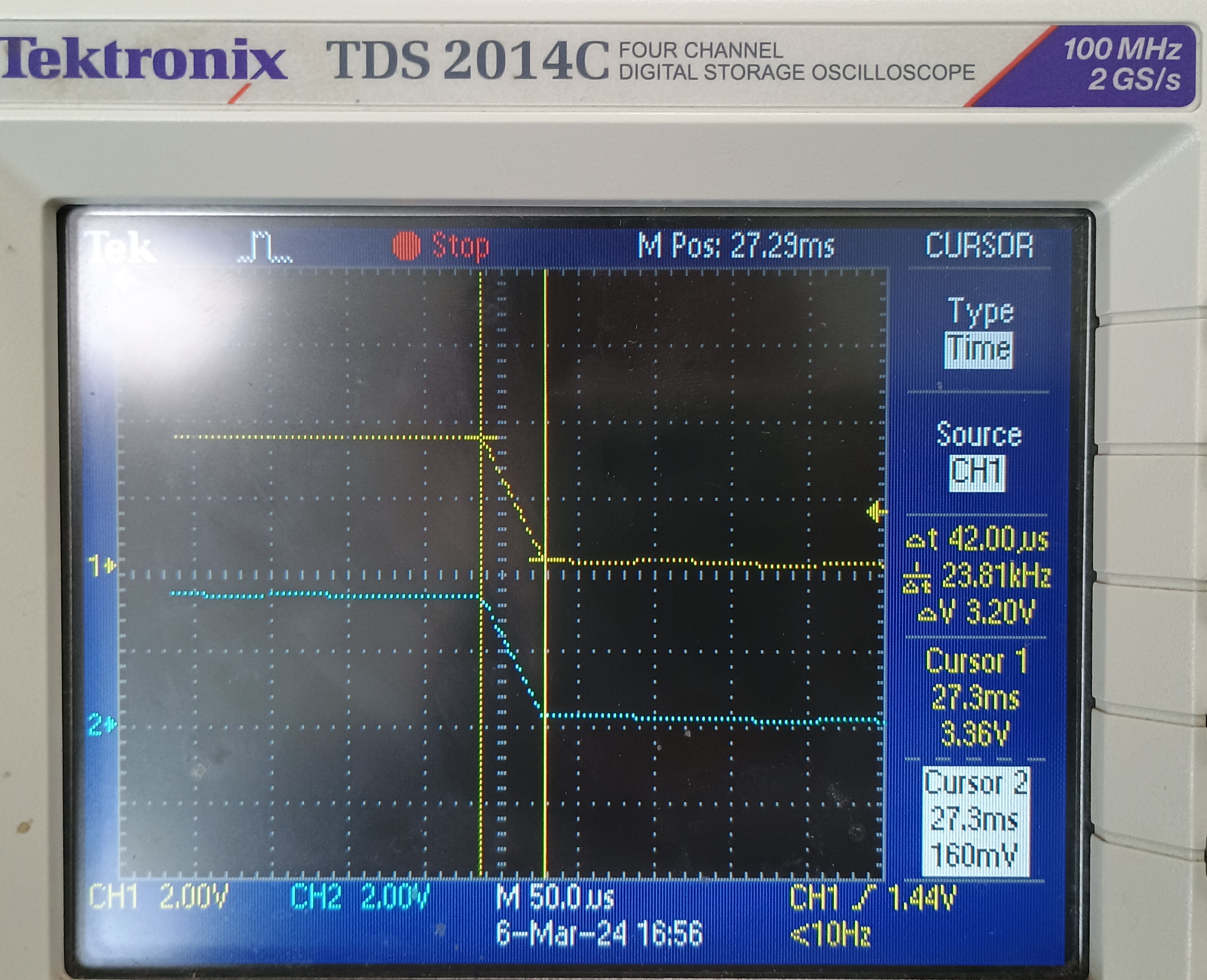 Falling of digital signal after some delay - STMicroelectronics Community